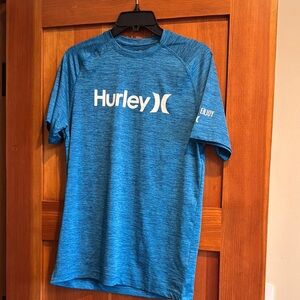 Hurley Men's Blue Moisture Wicking T-Shirt Heathered Blues, NWOT